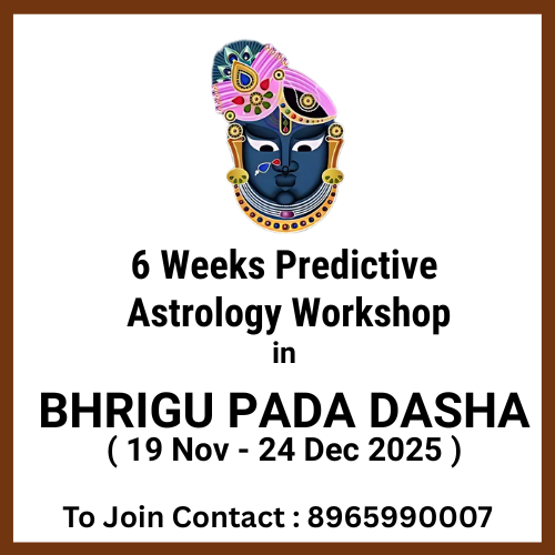 6 Weeks Predictive Astrology Workshop in Bhrigu Pada Dasha